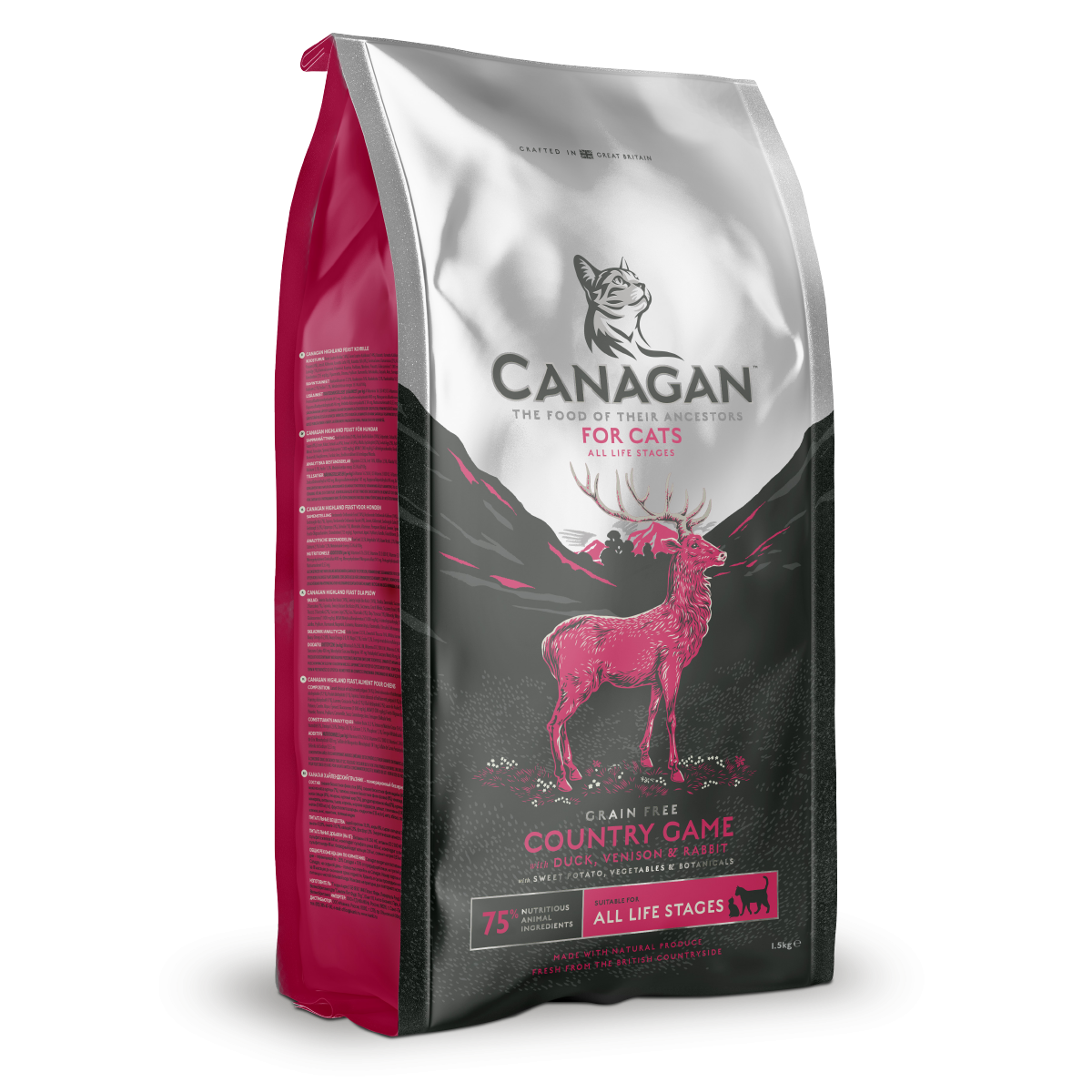 CANAGAN 無穀物 田園 野味 全貓糧 配方 4kg