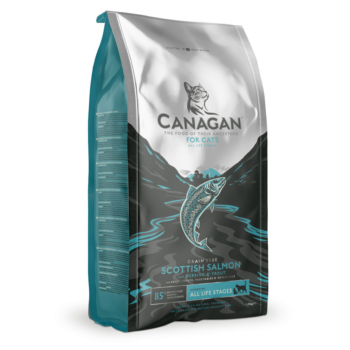 CANAGAN 無穀物 蘇格蘭三文魚 全貓糧 配方 4kg