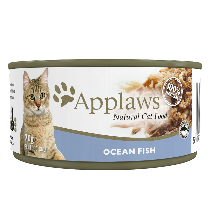 Applaws 全天然系列 肉絲湯汁配方貓罐頭 海洋魚 70g/156g