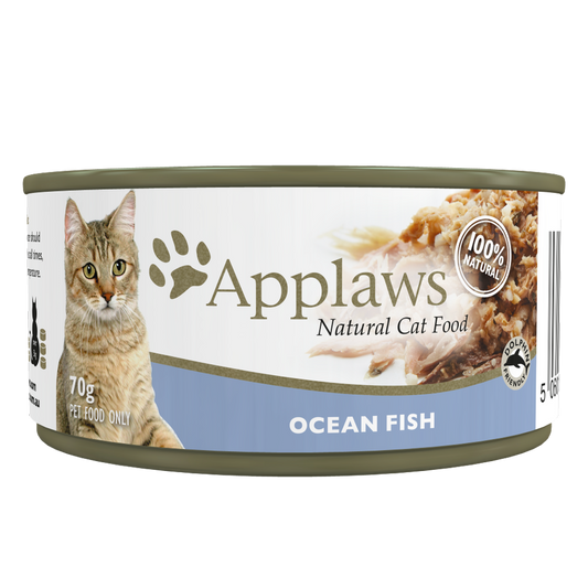 Applaws 全天然系列 肉絲湯汁配方貓罐頭 海洋魚 70g/156g