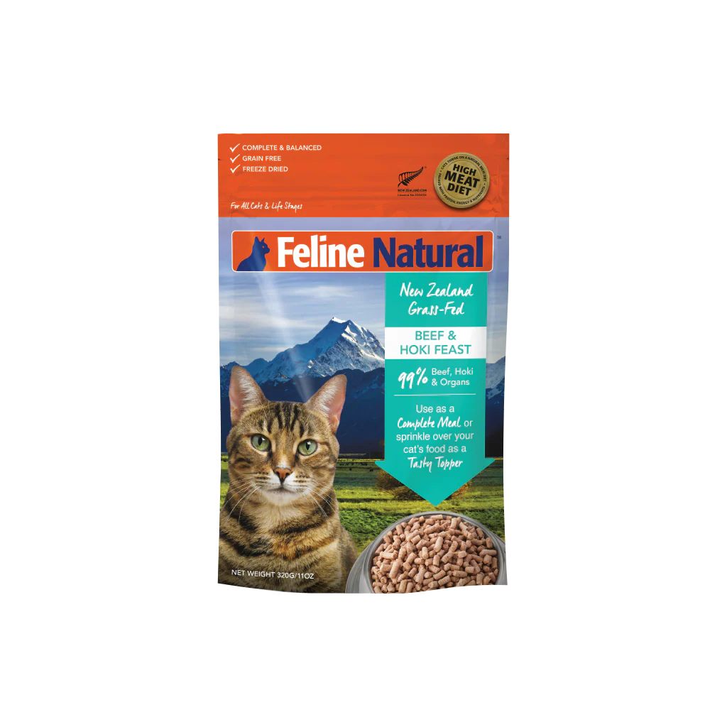 Feline Natural 牛肉藍尖尾鱈魚盛宴 320g
