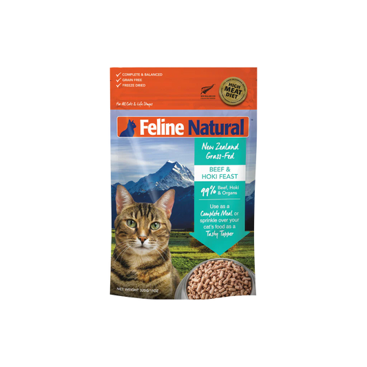 Feline Natural 牛肉藍尖尾鱈魚盛宴 320g