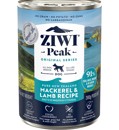 ZIWIPEAK 鯖魚+羊肉配方罐頭 390g