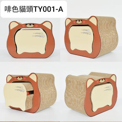 抓板貓頭形狀 (啡色)
