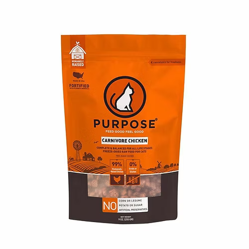 PURPOSE 凍乾脫水生肉 - 單一蛋白 雞肉 貓主糧 9oz