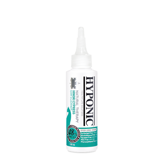 HYPONIC 極致低敏扁柏貓用洗耳水 No Sting Hinoki Cypress Ear Cleaner (For All Cats) 120ml
