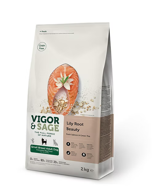 VIGOR SAGE 百合 美毛  新鮮三文魚+綠茶 小型成犬 2kg/6kg