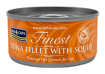 FISH4CATS FINEST 魷魚&吞拿魚柳 70g