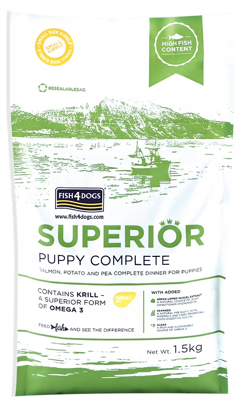 FISH4DOGS SUPERIOR 海洋升級系列幼犬 三文魚配方(細粒)