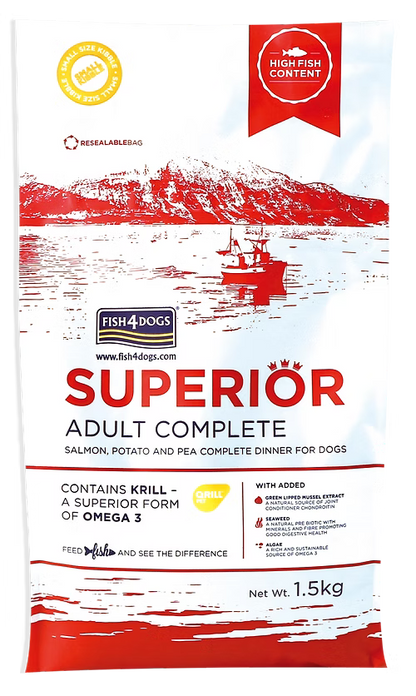 FISH4DOGS SUPERIOR 海洋升級系列成犬 三文魚配方(細粒)
