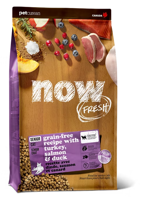 NOW FRESH 無穀物老齡貓糧配方(火雞、三文魚、鴨肉)
