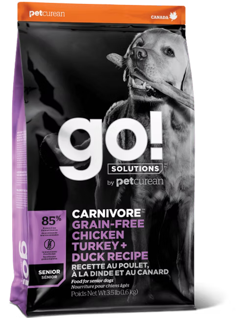 GO! SOLUTIONS 活力營養系列 無穀物雞肉+火雞+鴨肉老齡狗糧配方