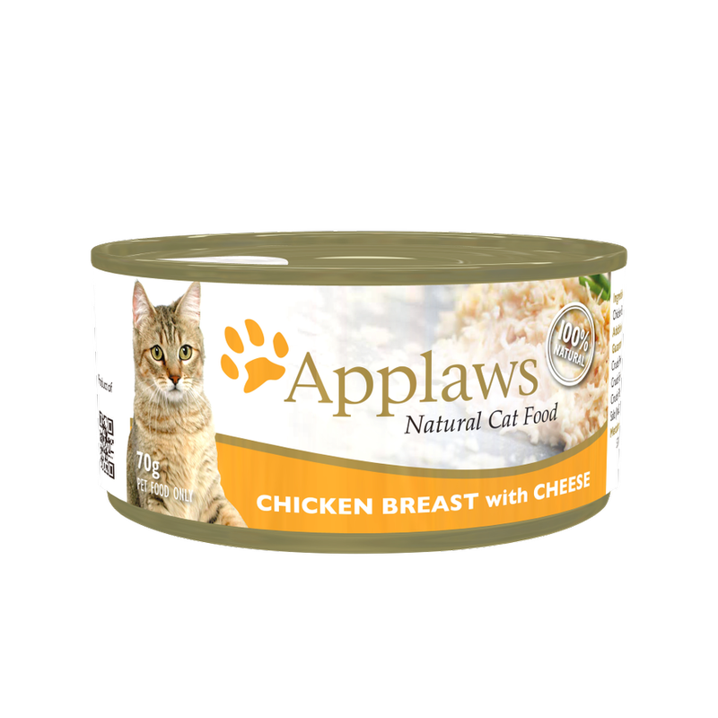Applaws 全天然系列 肉絲湯汁配方貓罐頭 雞胸&芝士 70g/156g