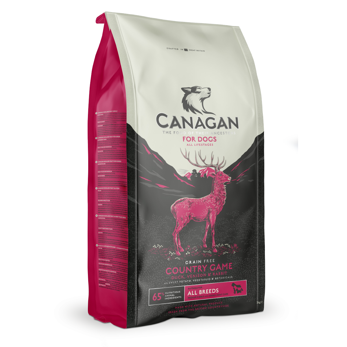 CANAGAN 無穀物 田園野味配方鴨肉, 鹿肉, 兔肉 狗乾糧 2kg/ 6kg/ 12kg