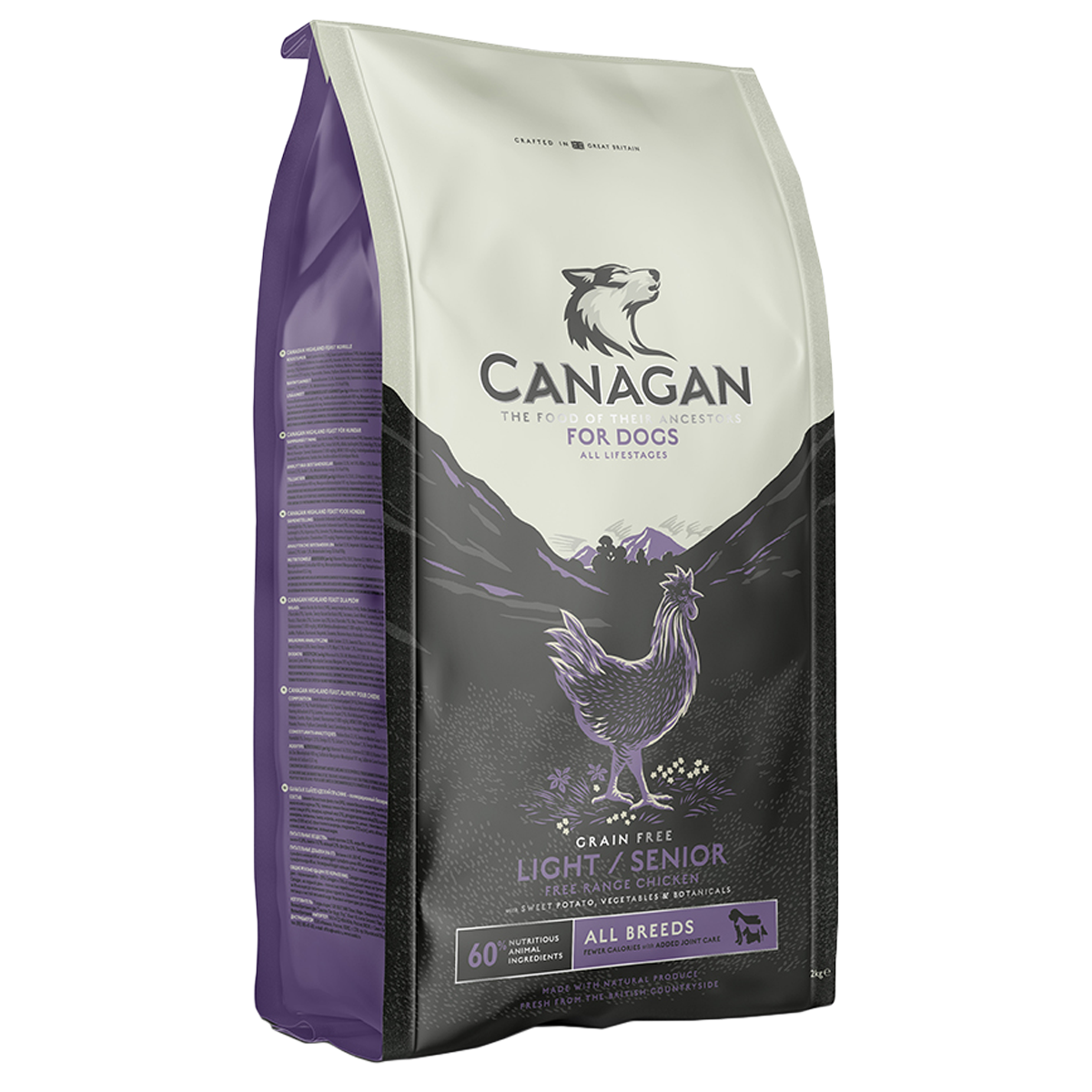 CANAGAN 無穀物 走地雞配方(減肥 / 老犬用) 狗乾糧  2kg/ 6kg/ 12kg