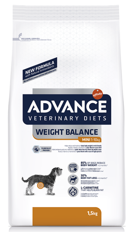 ADVANCE處方狗糧 – 減肥專用（體重1-10kg小型犬種）1.5KG