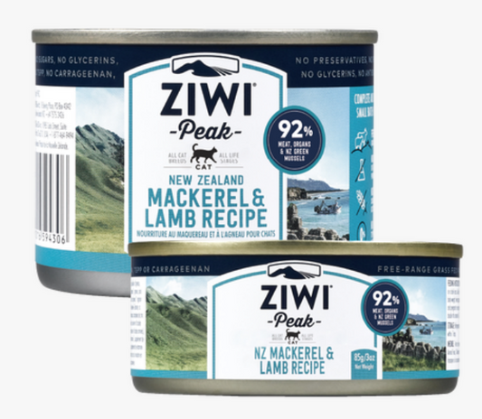 紐西蘭ZiwiPeak 鯖魚+羊肉配方罐頭 3oz/ 6.5oz