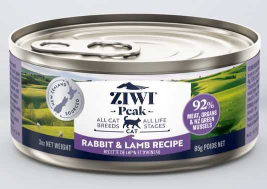 紐西蘭ZiwiPeak 兔肉+羊肉配方罐頭 3oz