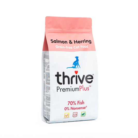 THRIVE PremiumPlus 無穀物 三文魚+鯡魚 貓糧 1.5kg