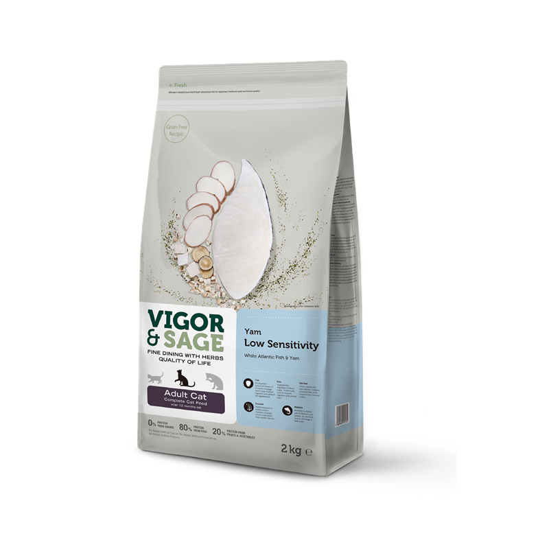 VIGOR SAGE 山藥 白魚 低敏健脾 成貓糧 2kg/10kg