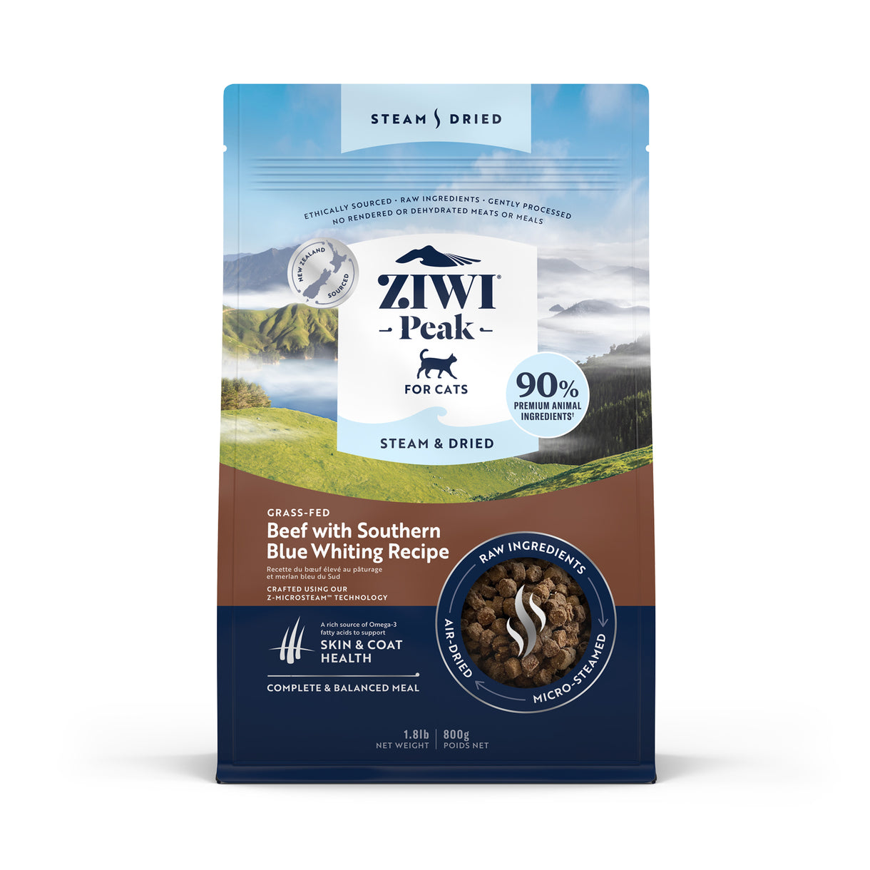 Ziwi Peak 微蒸風乾貓糧  草飼牛肉配南藍鱈食譜