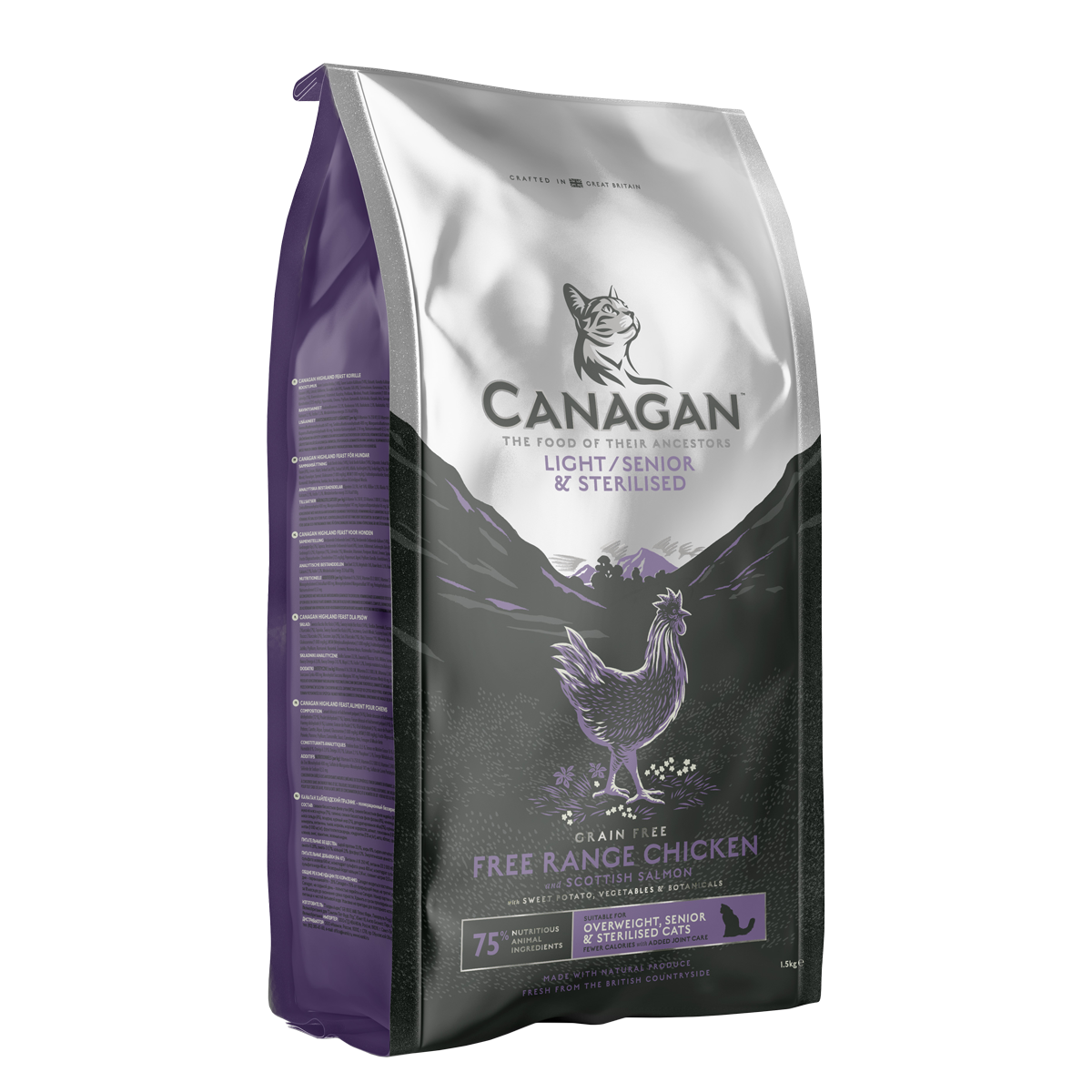 CANAGAN  無穀物 走地雞 老貓配方(減肥/老貓用) 4kg