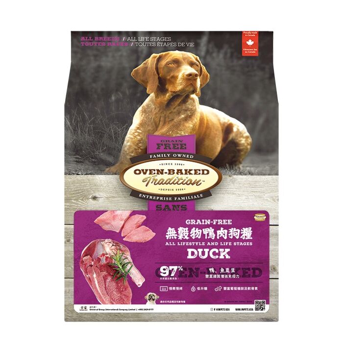 Oven-Baked 無穀物 全犬 鴨肉配方 (大粒) 23lb