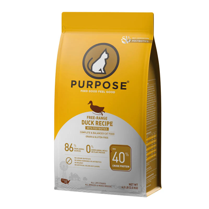 PURPOSE 無穀物 走地鴨肉 全貓糧 (後生元)配方 4.5lb/10lb