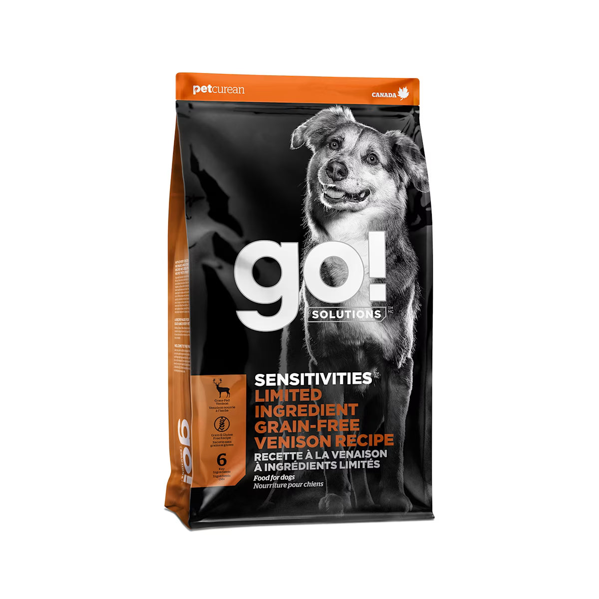 GO! SOLUTIONS 無穀物 低敏美毛系列 鹿肉 全犬配方 22lb