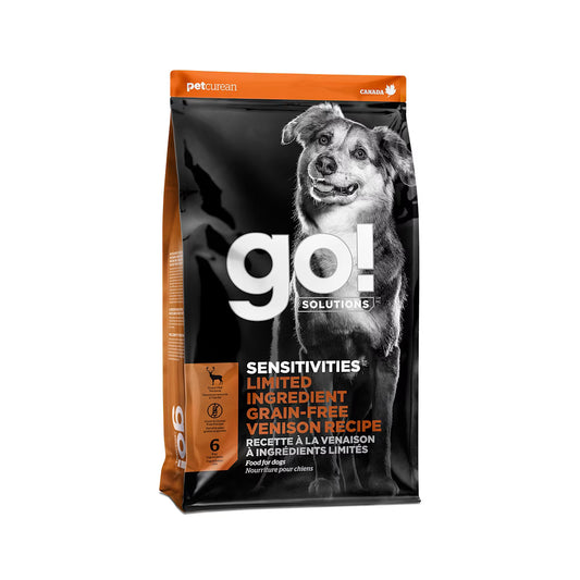 GO! SOLUTIONS 無穀物 低敏美毛系列 鹿肉 全犬配方 22lb