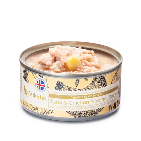 Astkatta 保健主食罐 白鰹吞拿 雞肉 番薯 腸道護理配方(低磷) 170g