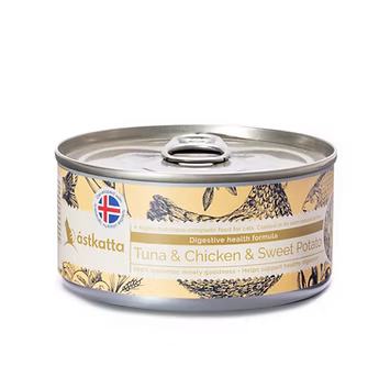 Astkatta 保健主食罐 白鰹吞拿 雞肉 番薯 腸道護理配方(低磷) 80g