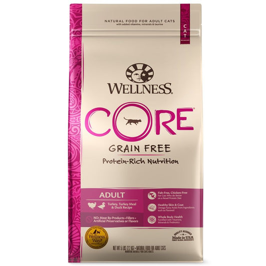 WELLNESS CORE 無穀物 火雞拼鴨肉 配方 成貓 11lb